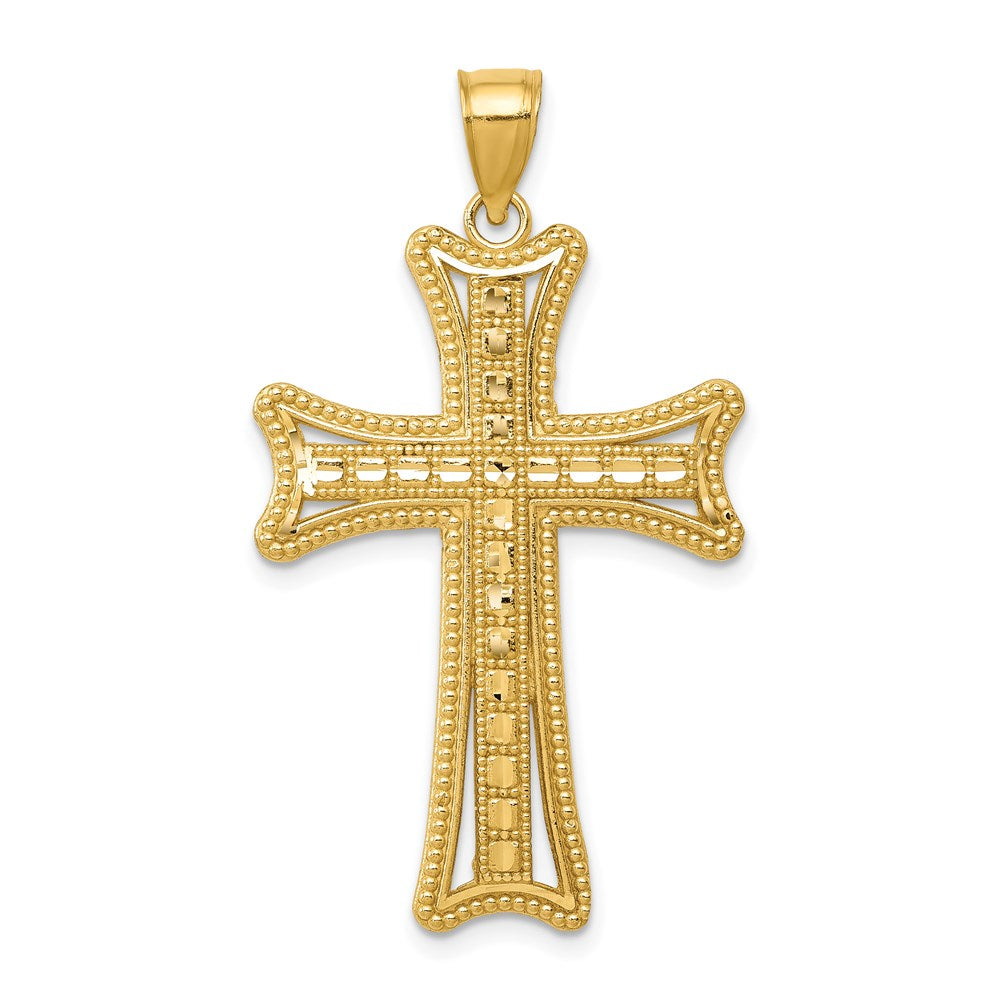 Charlie & Co Jewelry | 14k Diamond-cut Cross Pendant - Model K6214