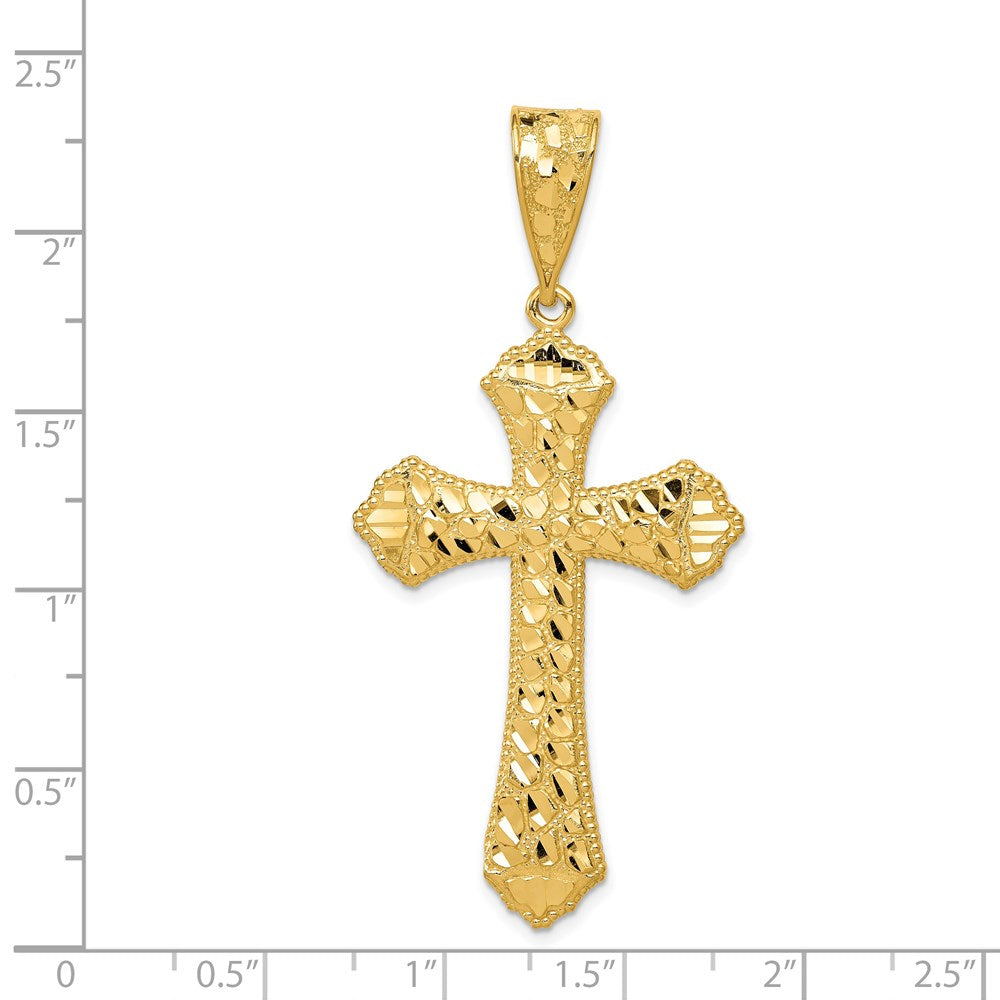 Charlie & Co Jewelry | 14k Diamond-cut Budded Cross Pendant - Model K6223