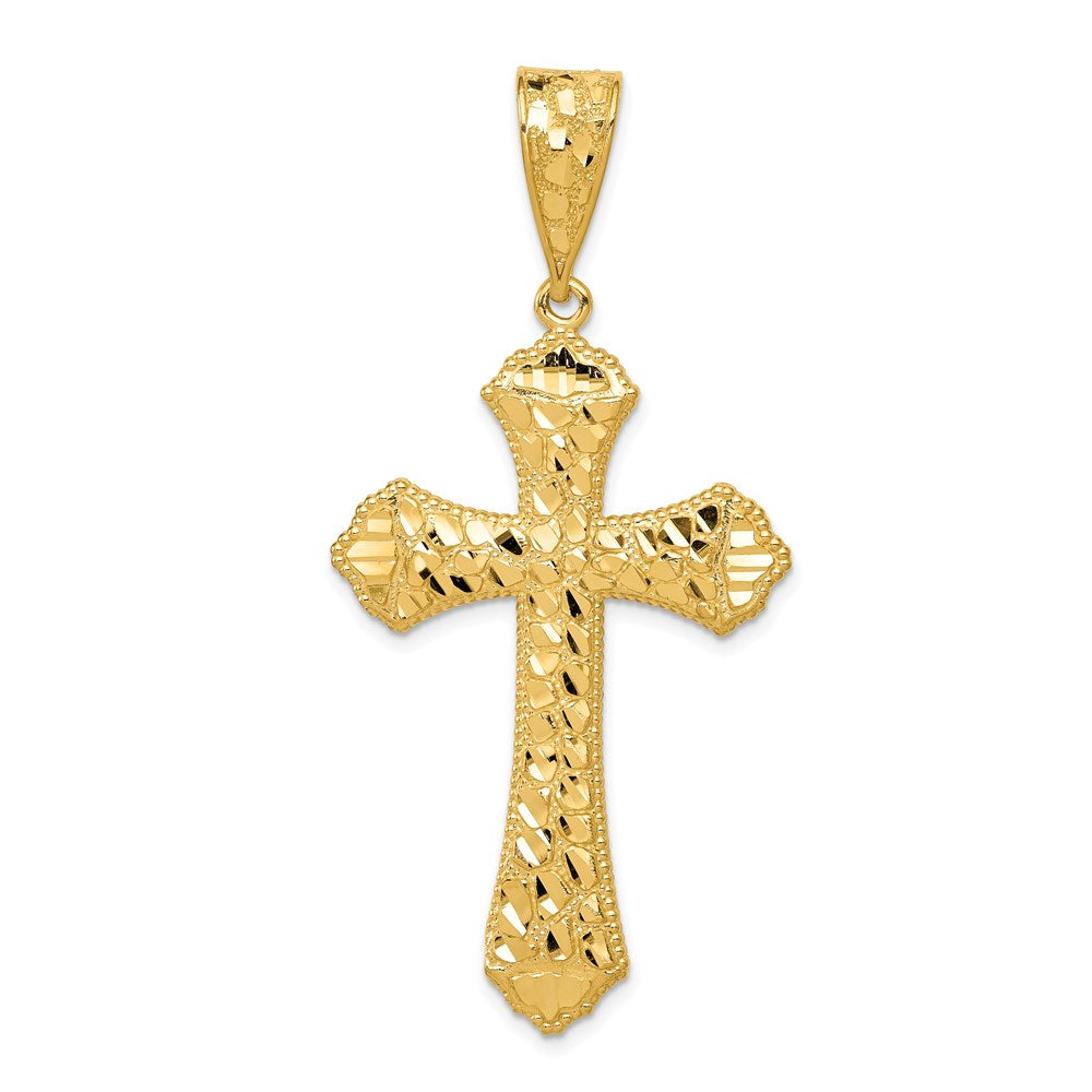 Charlie & Co Jewelry | 14k Diamond-cut Budded Cross Pendant - Model K6223