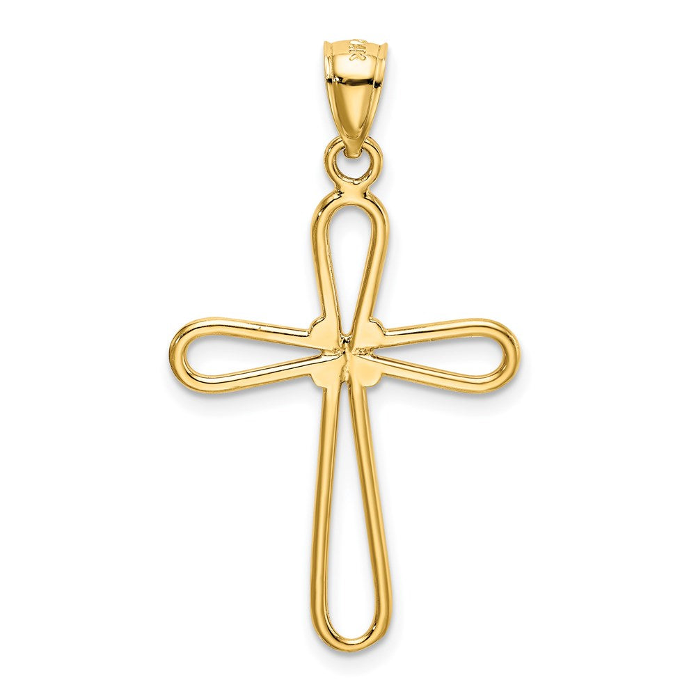 Charlie & Co Jewelry | 14k Polished Rounded Cross W/-x- Center Pendant - Model K6225