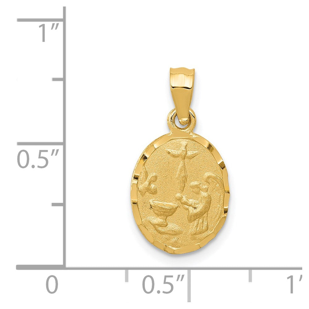 Charlie & Co Jewelry | 14k Satin / Diamond-cut Baptism Pendant - Model K6361