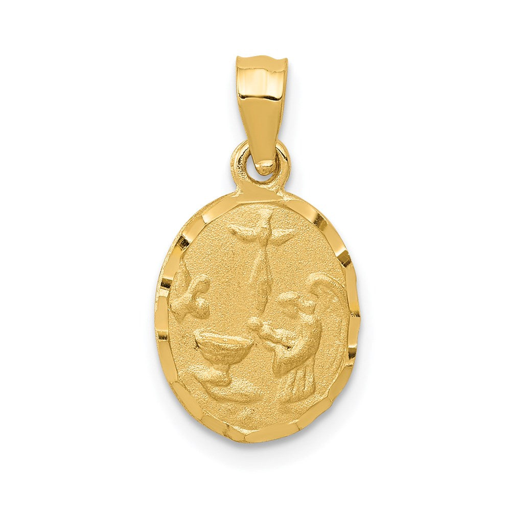 Charlie & Co Jewelry | 14k Satin / Diamond-cut Baptism Pendant - Model K6361