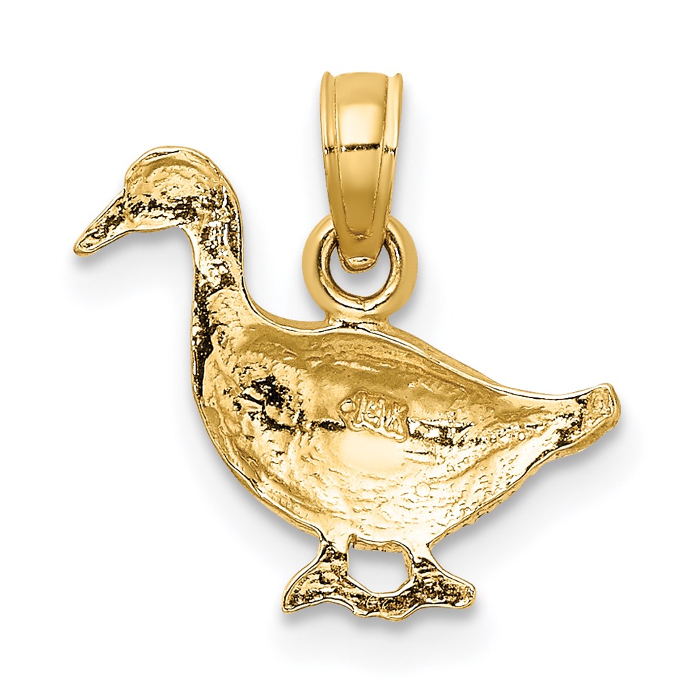 Gold Goose Pendant Necklace Model-K6432 - Charlie & Co. Jewelry