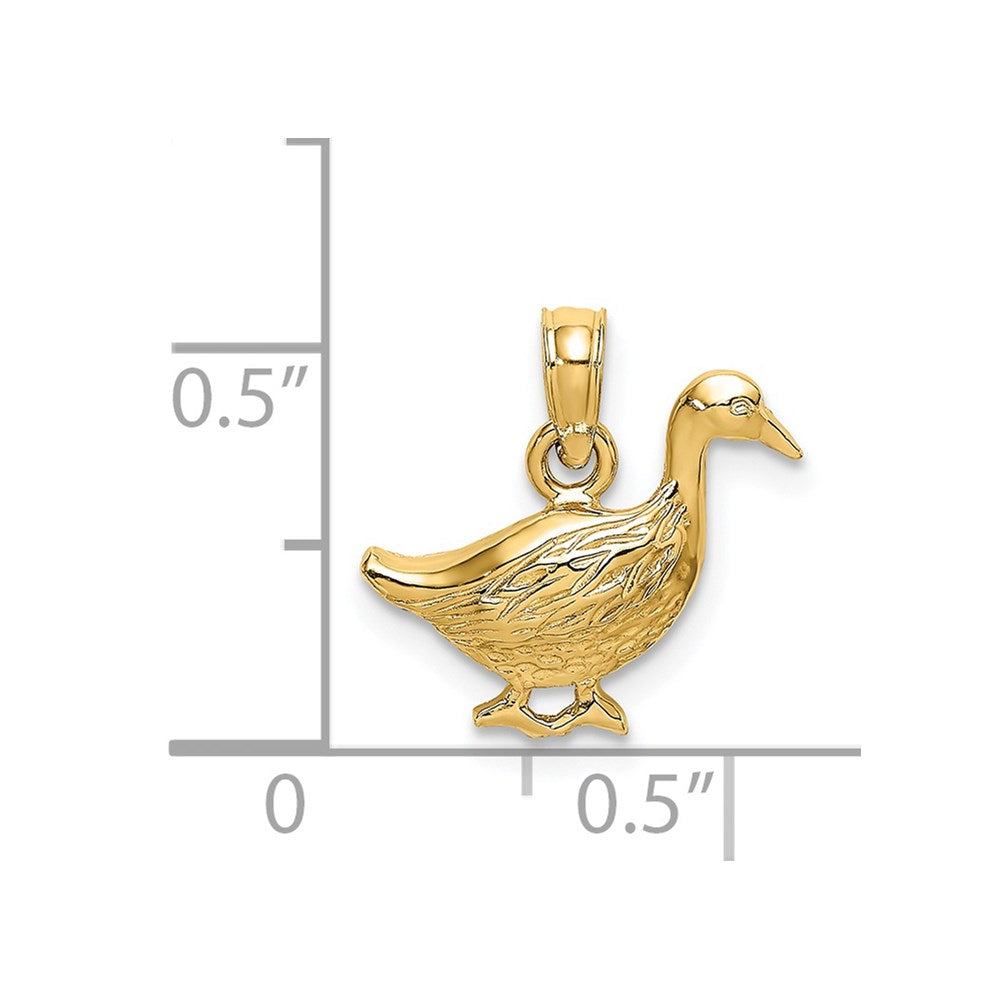 Gold Goose Pendant Necklace Model-K6432 - Charlie & Co. Jewelry