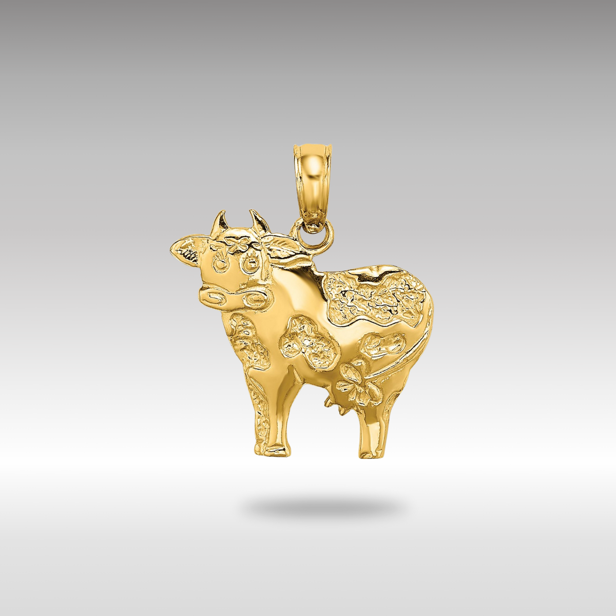 Charlie & Co. Jewelry | 14K Gold Polished Cow Pendant
