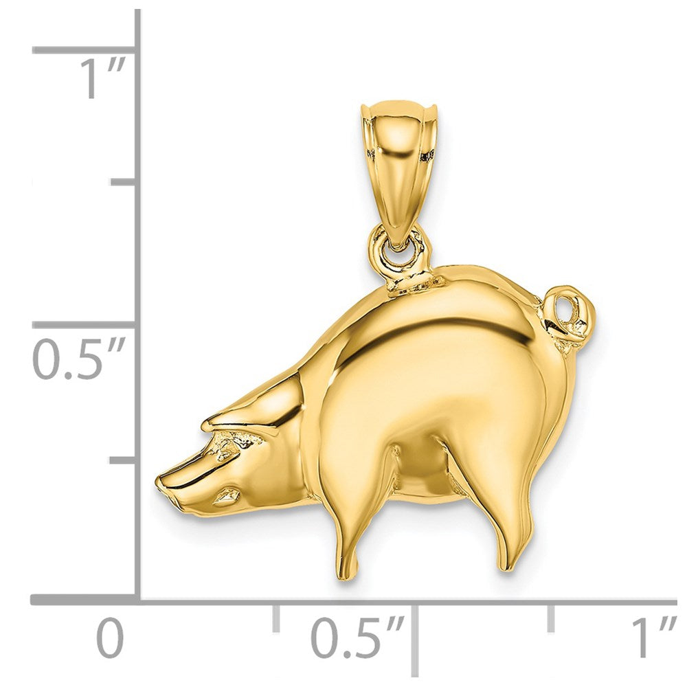 Charlie & Co Jewelry | 14k Polished Pig Charm - Model K6535
