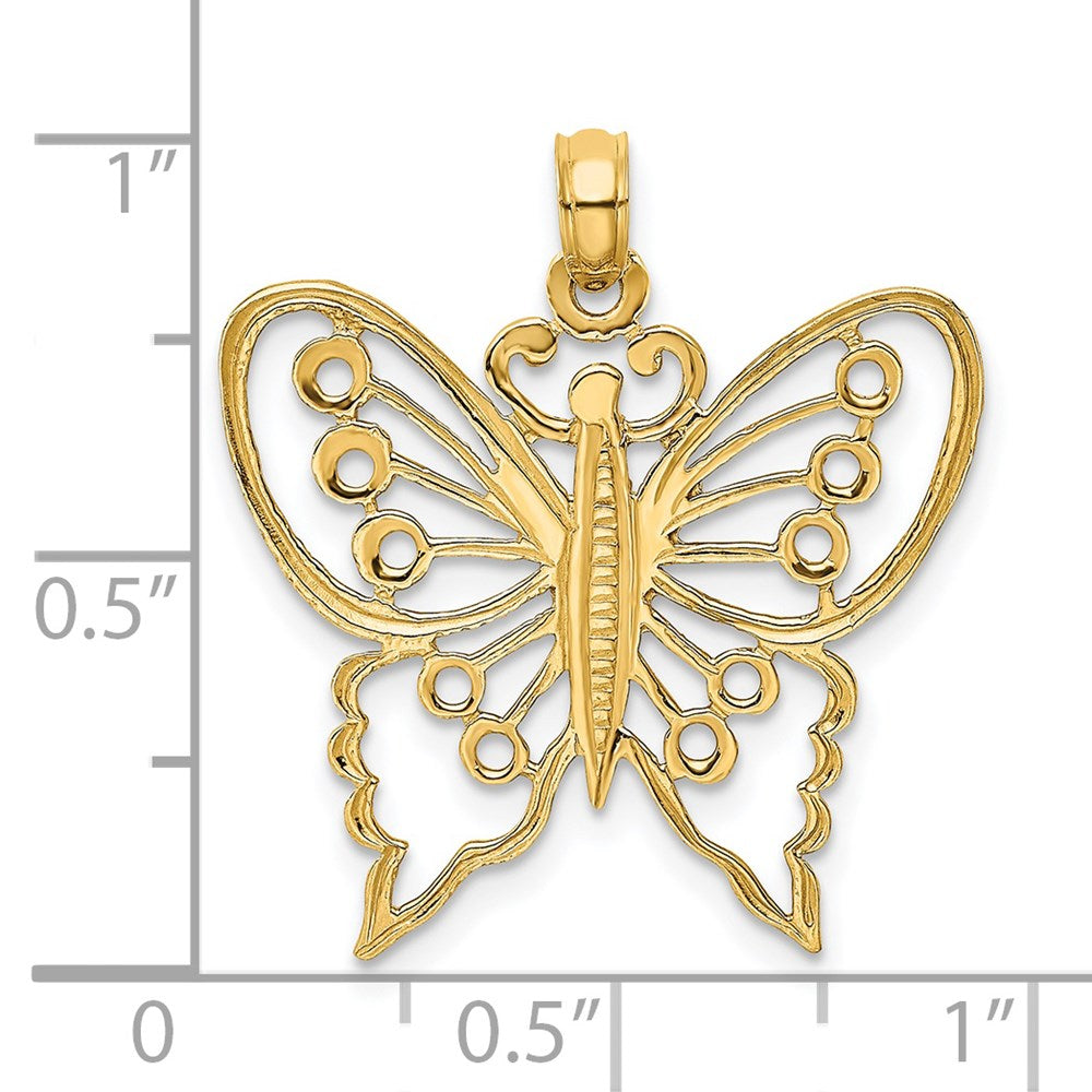 Charlie & Co Jewelry | 14k Cut-out Butterfly Charm - Model K6555