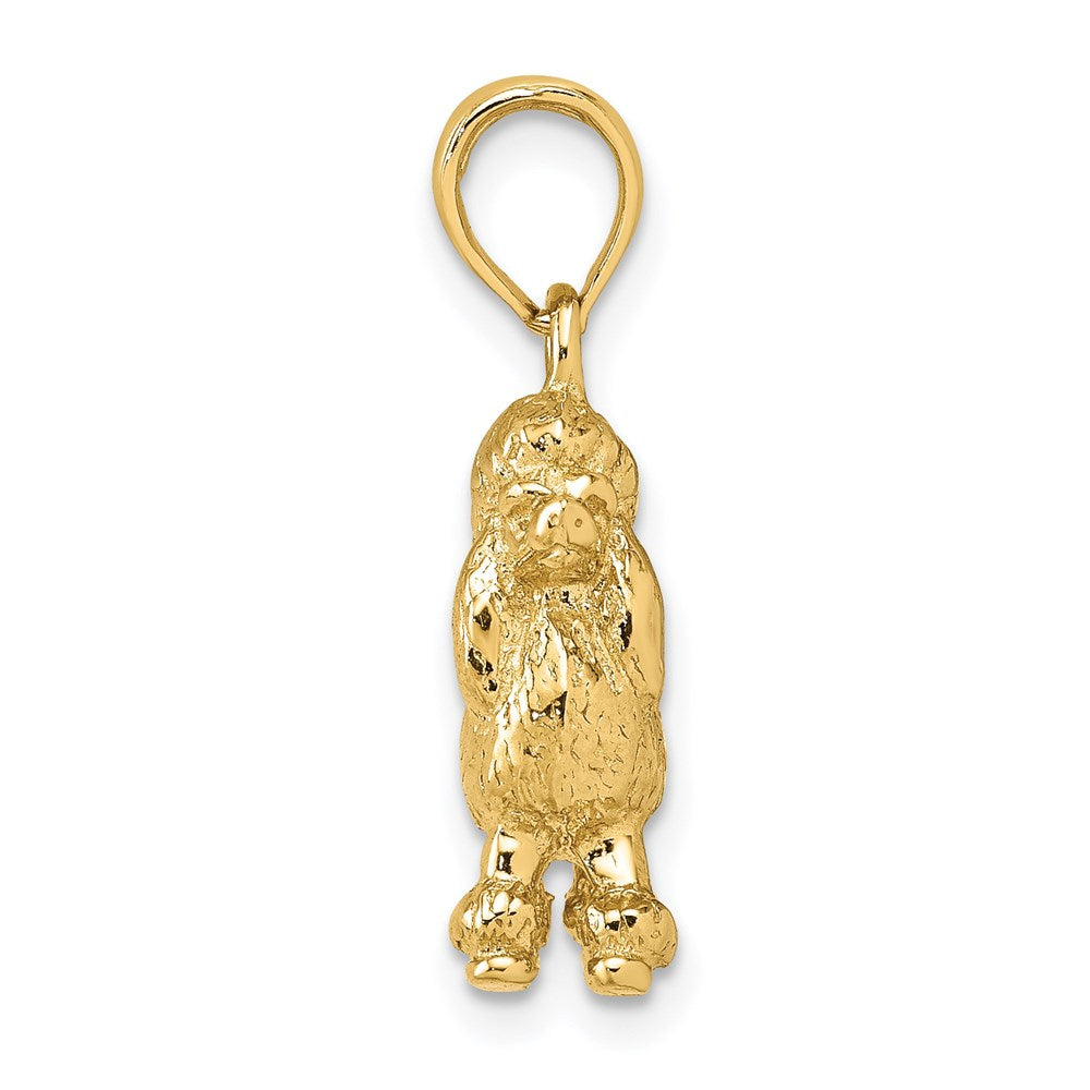 14K Gold 3D Poodle Dog Pendant - Charlie & Co. Jewelry