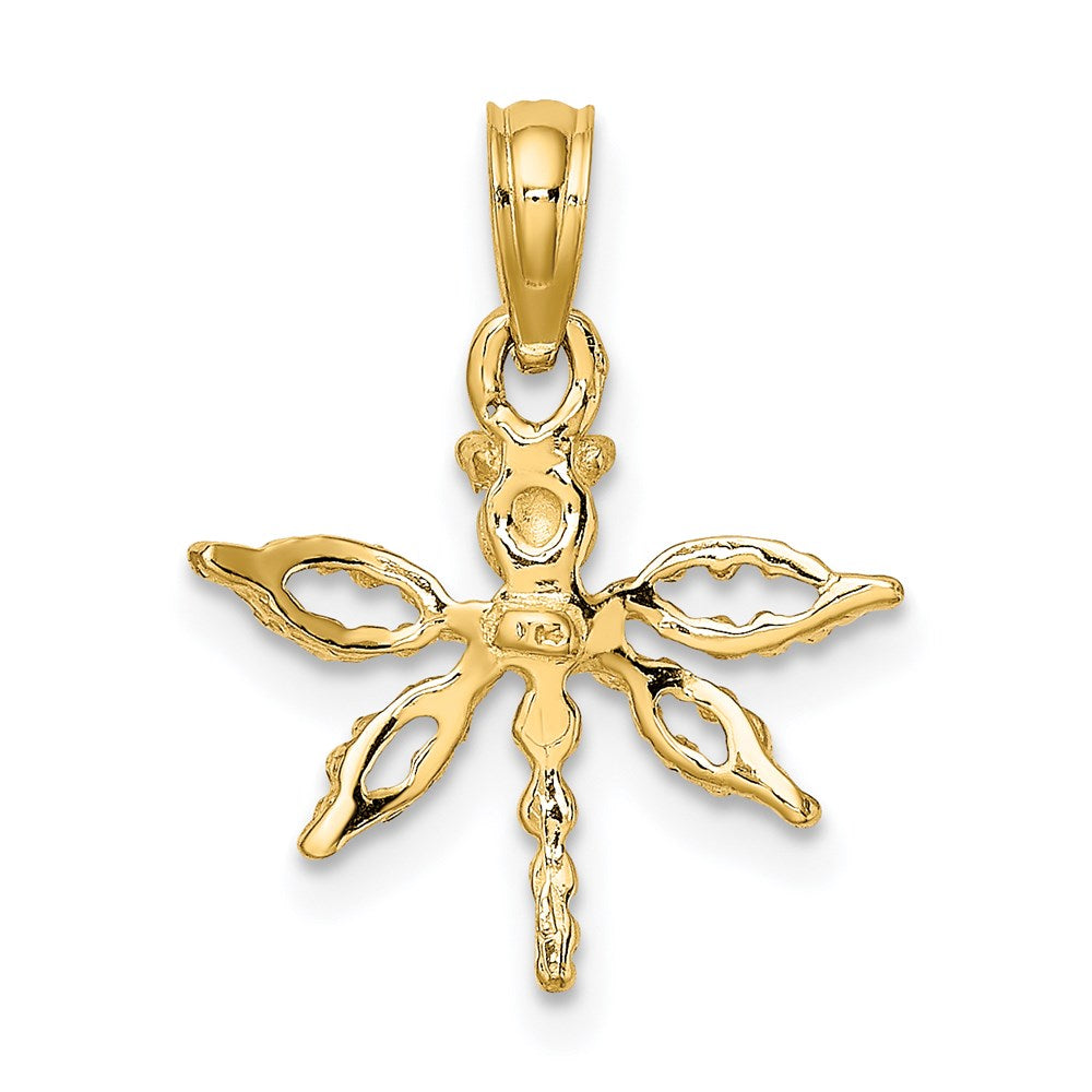 Charlie & Co Jewelry | 14k 2-d Mini Dragonfly W/cut-out Wings Charm - Model K6565