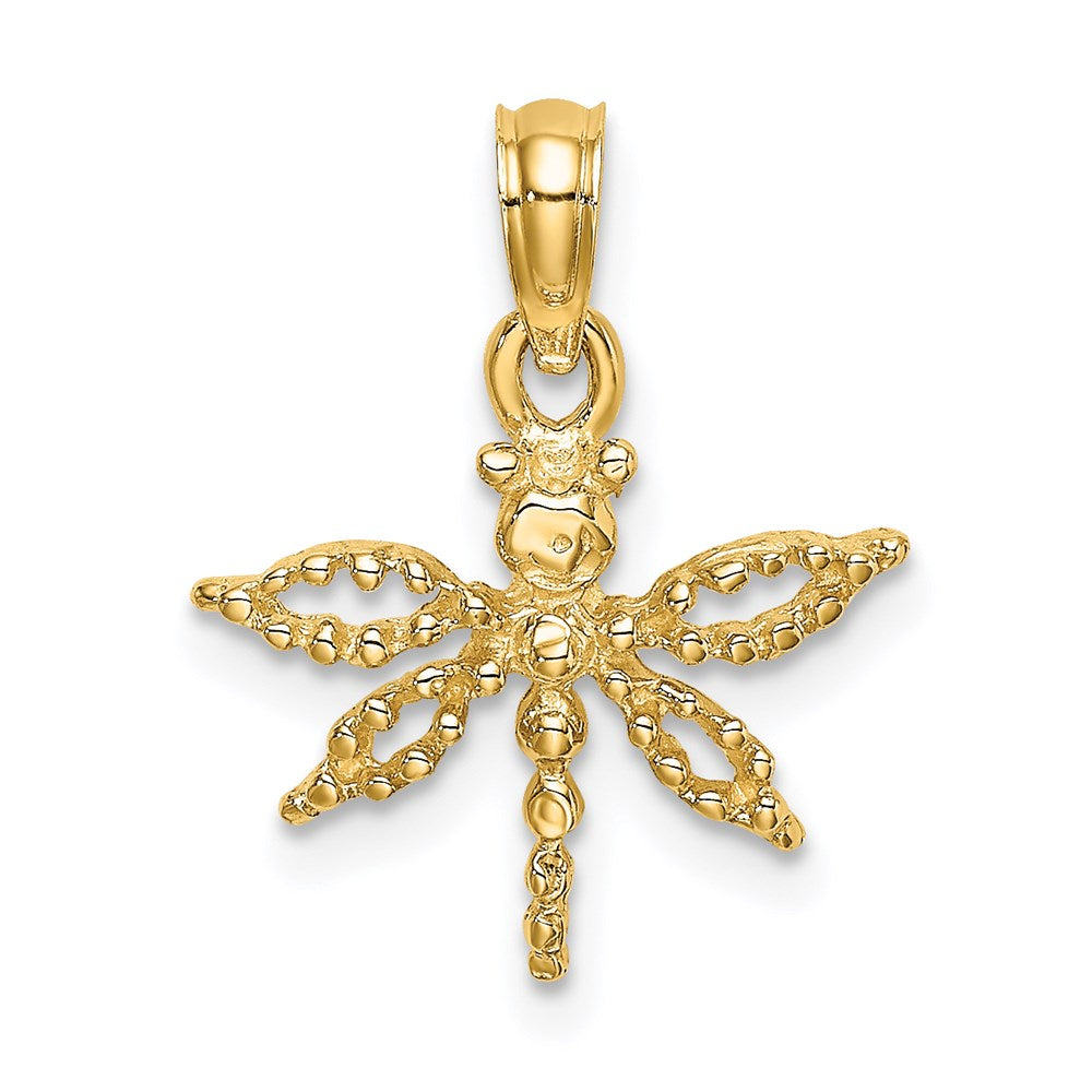 Charlie & Co Jewelry | 14k 2-d Mini Dragonfly W/cut-out Wings Charm - Model K6565