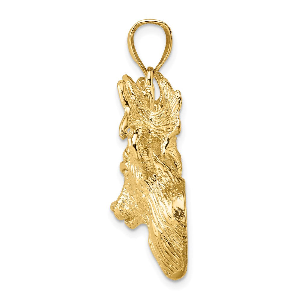 Charlie & Co Jewelry | 14k 2-d Textured Deer Head Charm - Model K6570