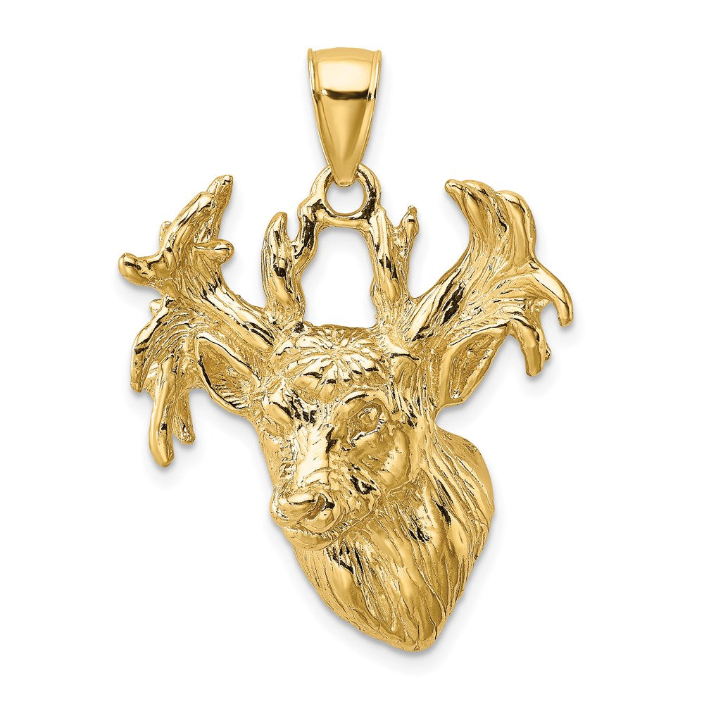 Charlie & Co Jewelry | 14k 2-d Textured Deer Head Charm - Model K6570