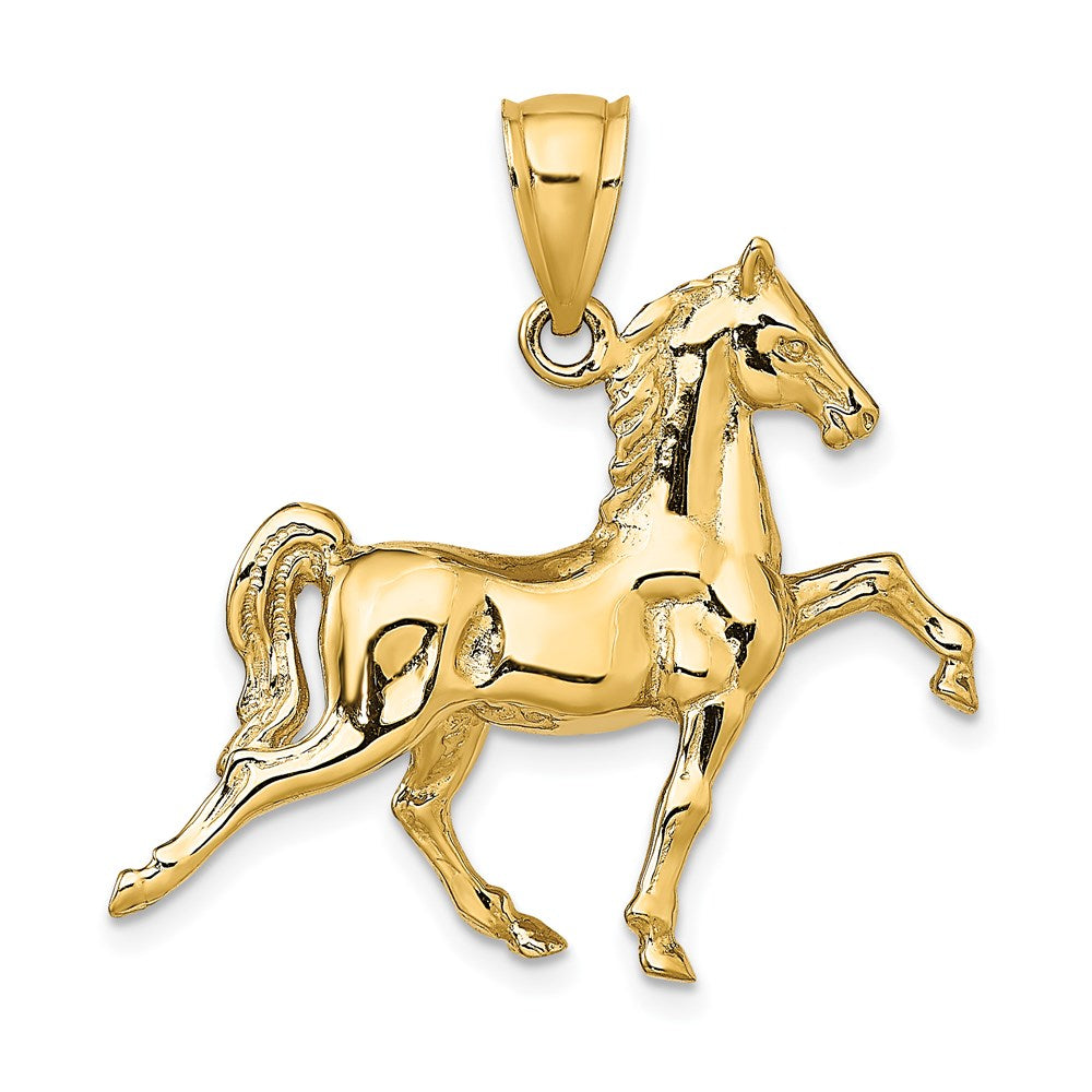 14K Gold 3D Tennessee Walking Horse Pendant - Charlie & Co. Jewelry