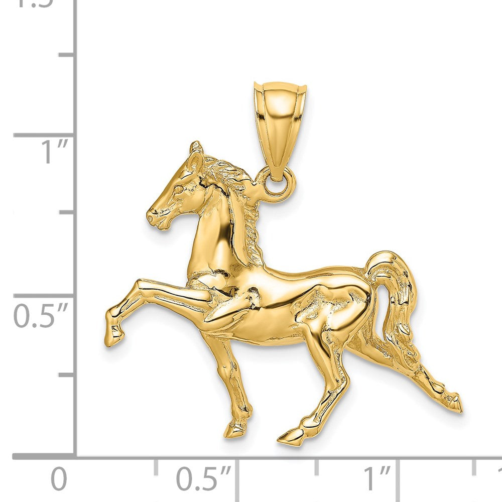 14K Gold 3D Tennessee Walking Horse Pendant - Charlie & Co. Jewelry