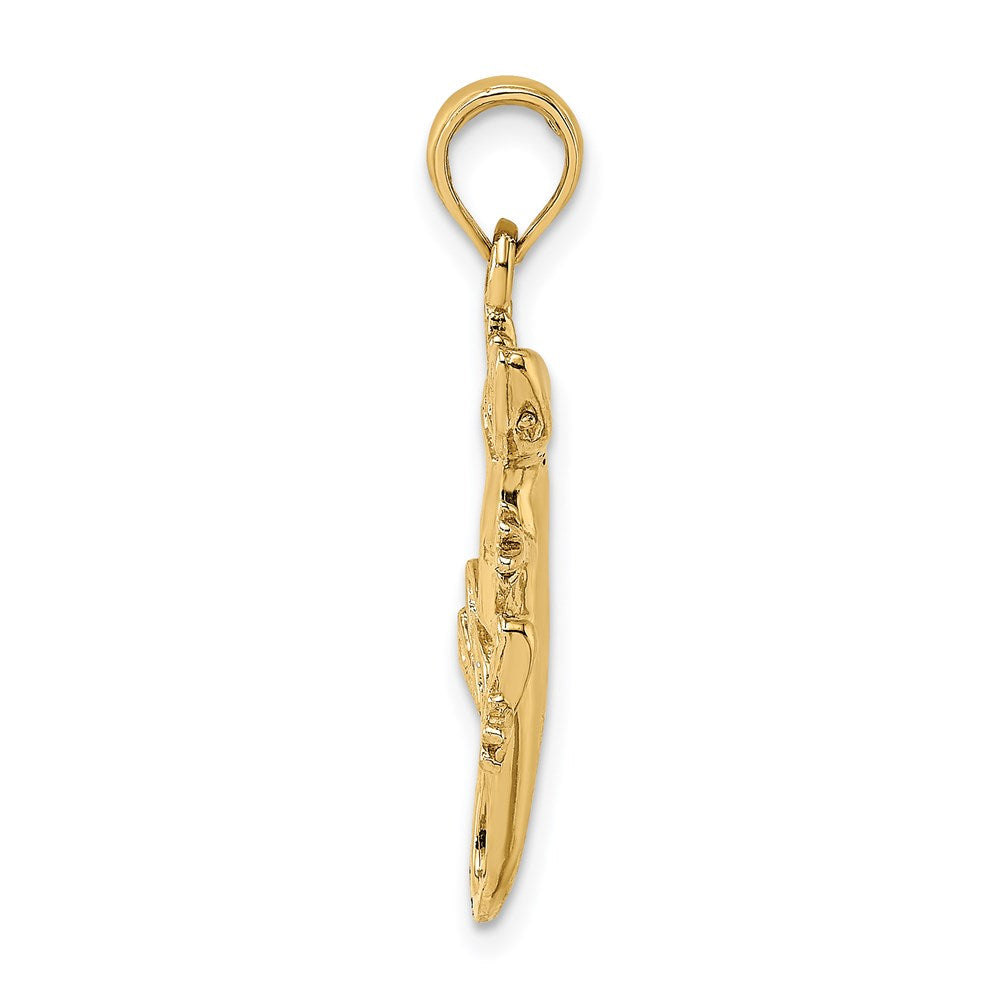 14K Gold Two-Dimensional Gecko Charm - Charlie & Co. Jewelry