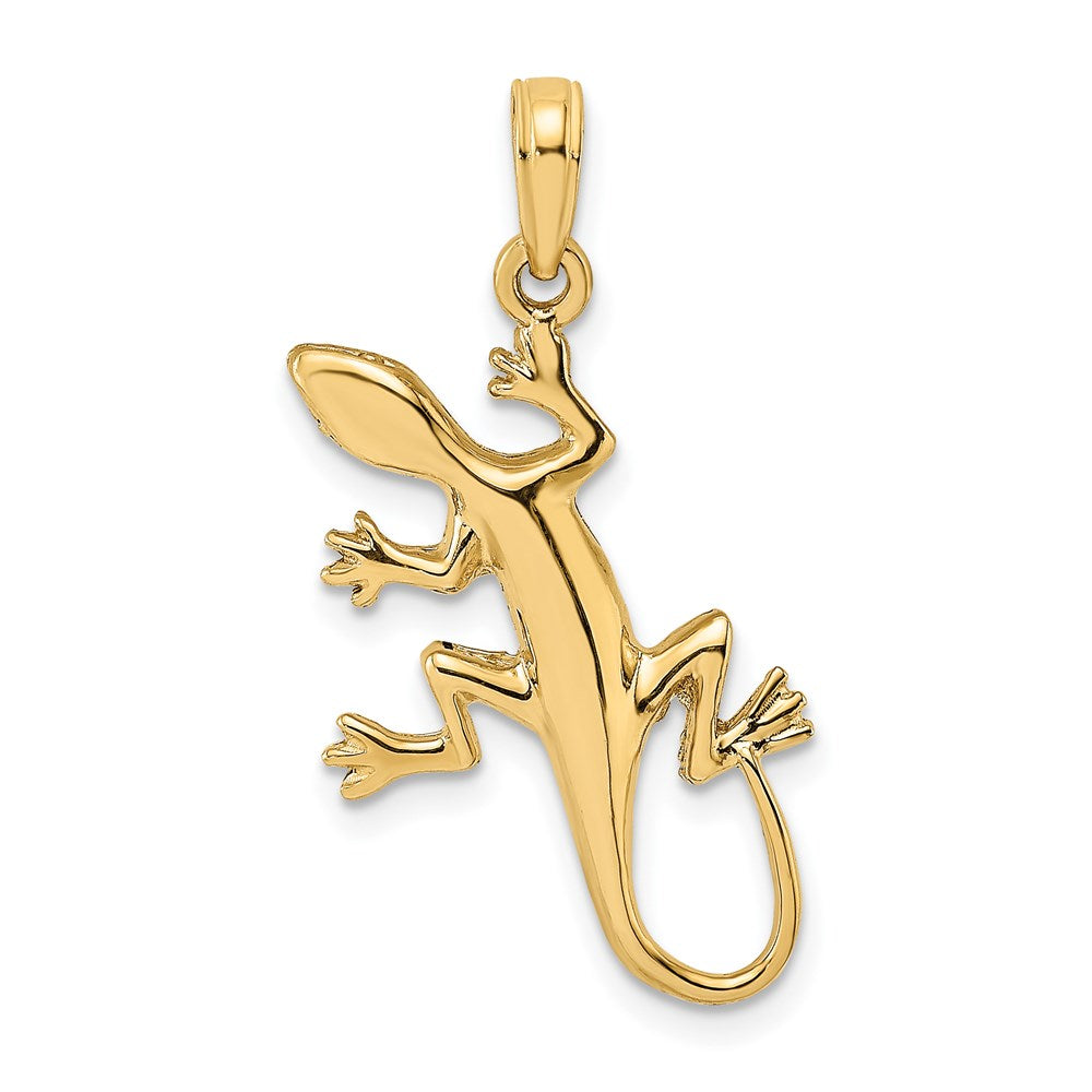 14K Gold Two-Dimensional Gecko Charm - Charlie & Co. Jewelry