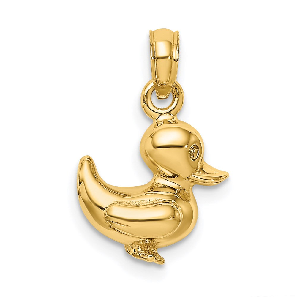 14K Gold 3D Duckling Pendant - Charlie & Co. Jewelry