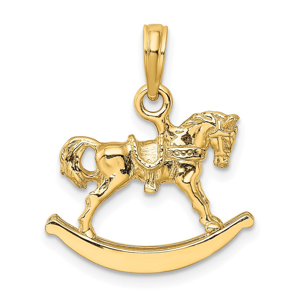 Charlie & Co Jewelry | 14k Polished 3-d Rocking Horse Charm - Model K6598