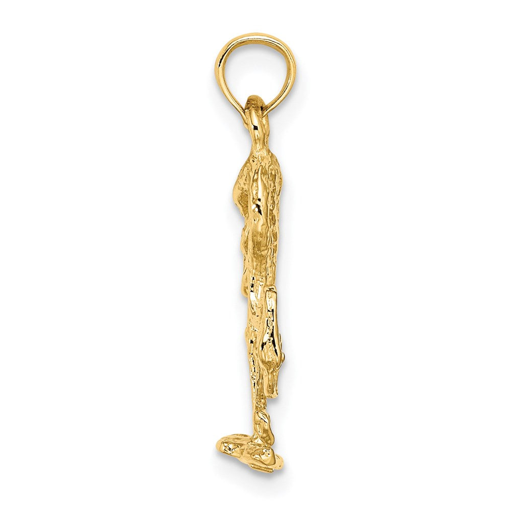 Charlie & Co Jewelry | 14k 3-d Textured Flamingo Charm - Model K6608
