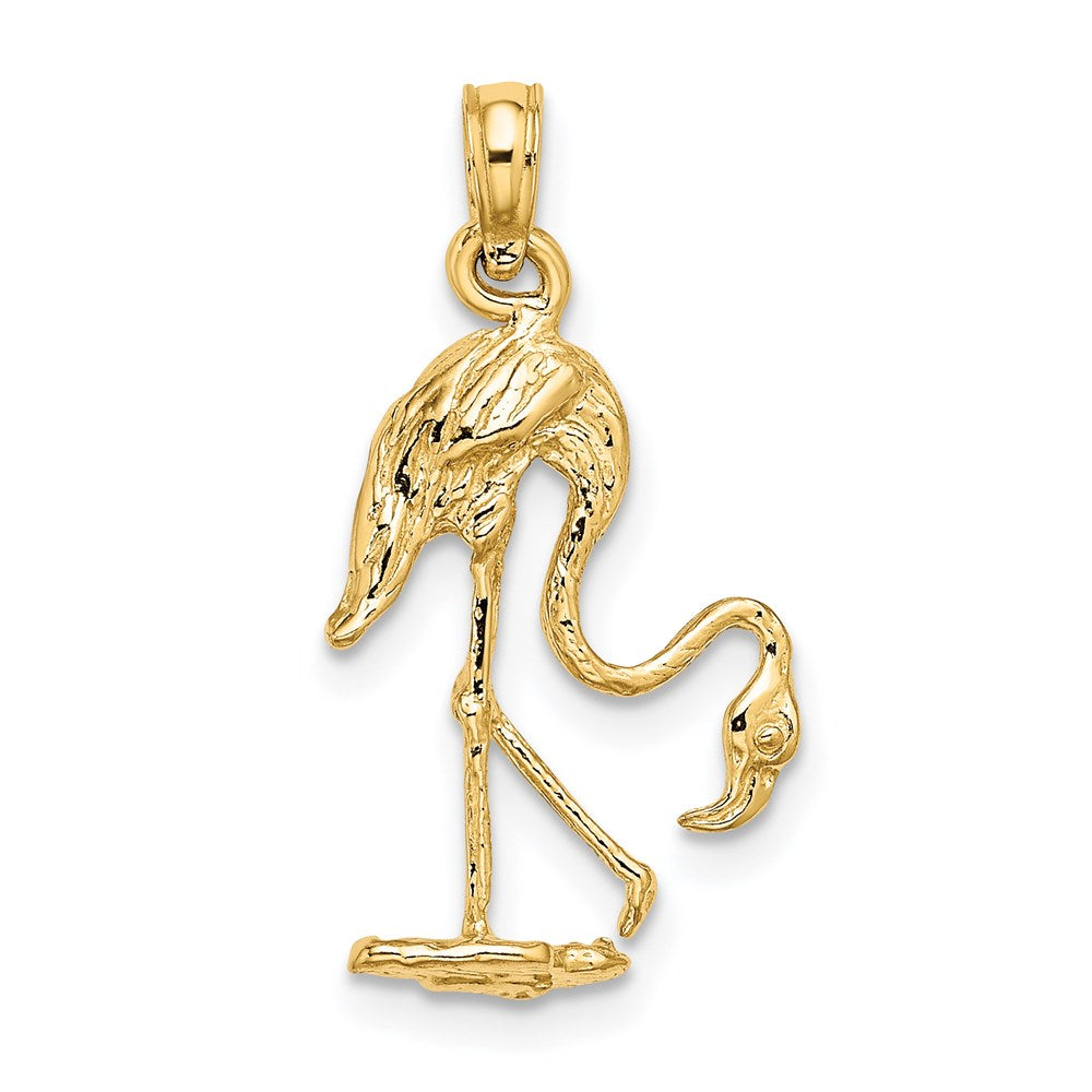 Charlie & Co Jewelry | 14k 3-d Textured Flamingo Charm - Model K6608