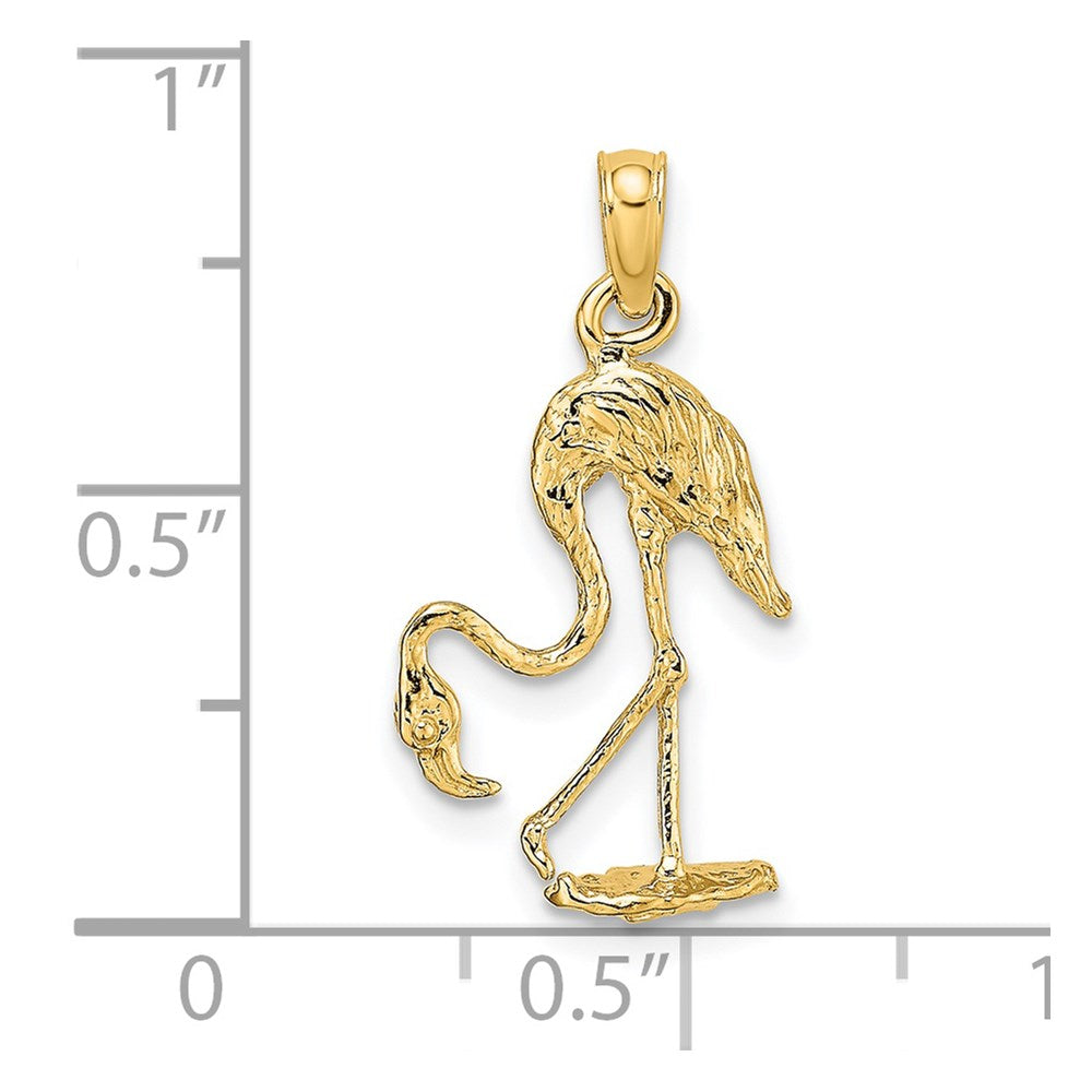 Charlie & Co Jewelry | 14k 3-d Textured Flamingo Charm - Model K6608
