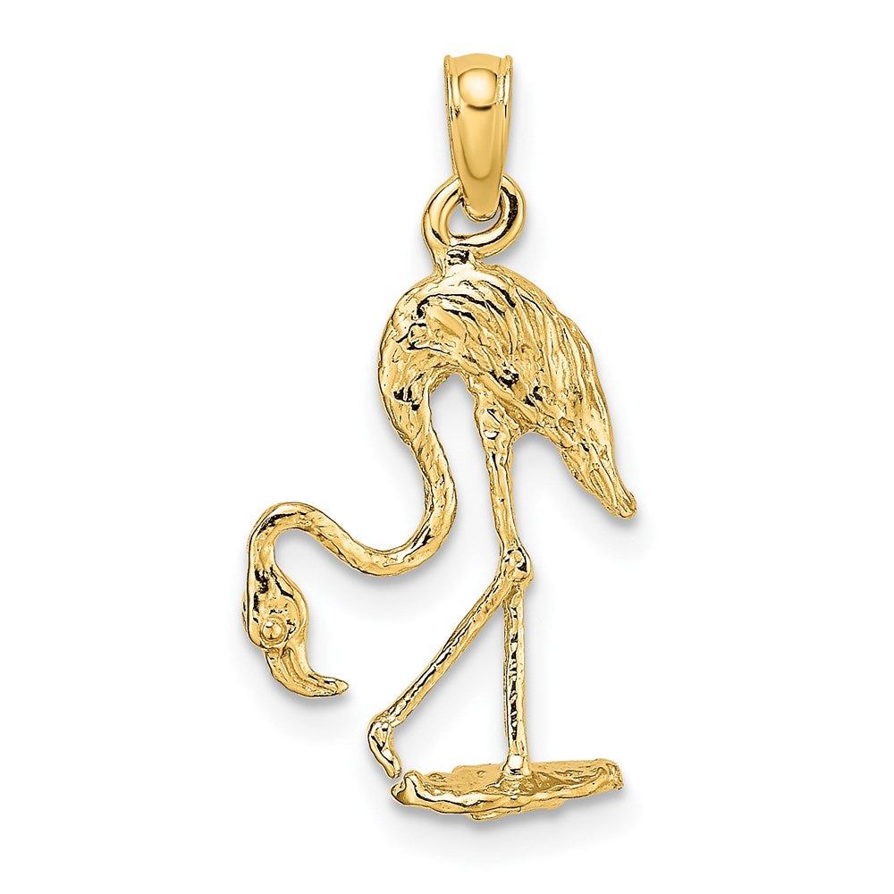 Charlie & Co Jewelry | 14k 3-d Textured Flamingo Charm - Model K6608