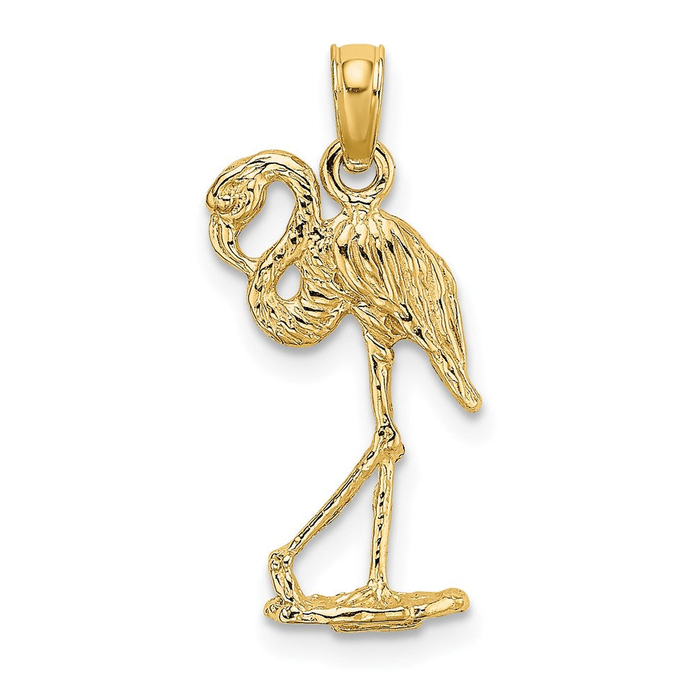 Charlie & Co Jewelry | 14k 3-d Flamingo W/ Head Up Charm - Model K6612