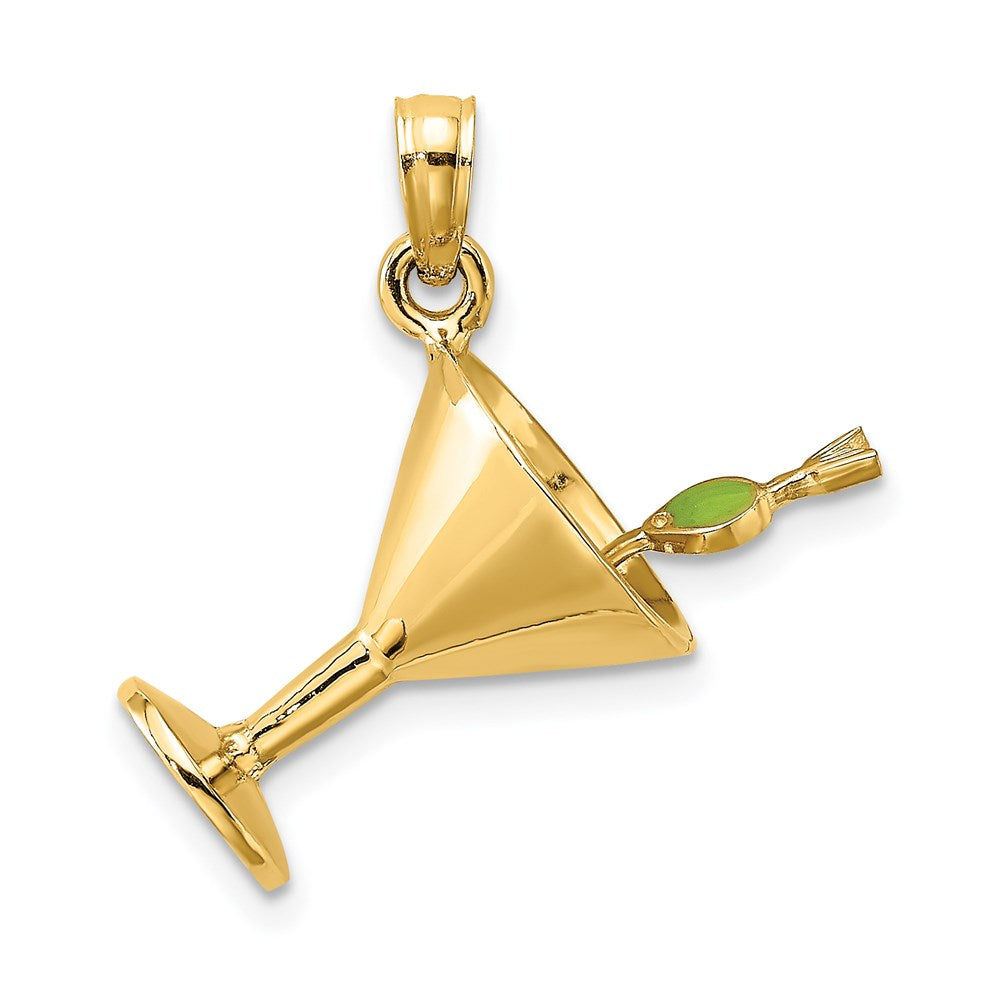 Charlie & Co Jewelry | 14k 3-d Martini W/olive Charm - Model K6643