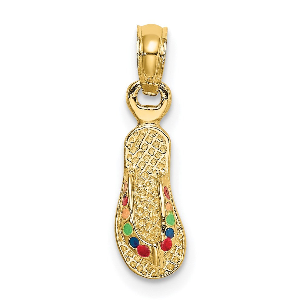 Charlie & Co Jewelry | 14k  3d W/ Multi-color Enamel Single Flip-flop Charm - Model K6674