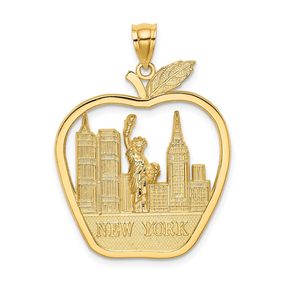 Charlie & Co Jewelry | 14k New York Apple W/new York Skyline And Statue Of Liberty Charm - Model K6696
