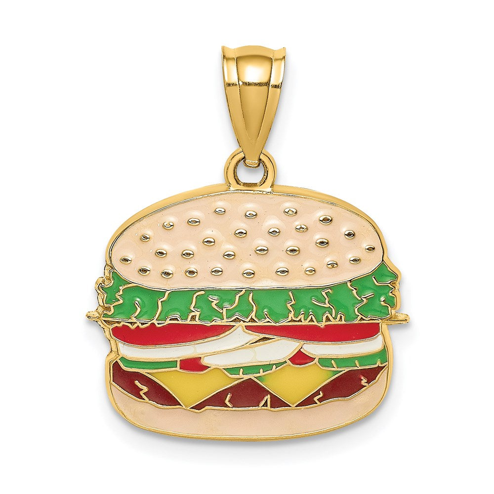 Charlie & Co Jewelry | 14k W/enamel Cheeseburger Charm - Model K6800
