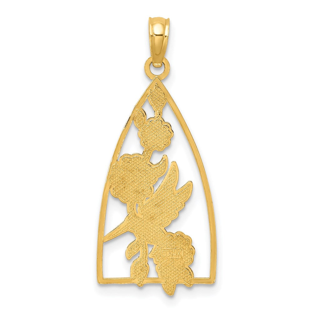 Charlie & Co Jewelry | 14k W/ Enamel Hummingbird And Flowers Charm - Model K6836