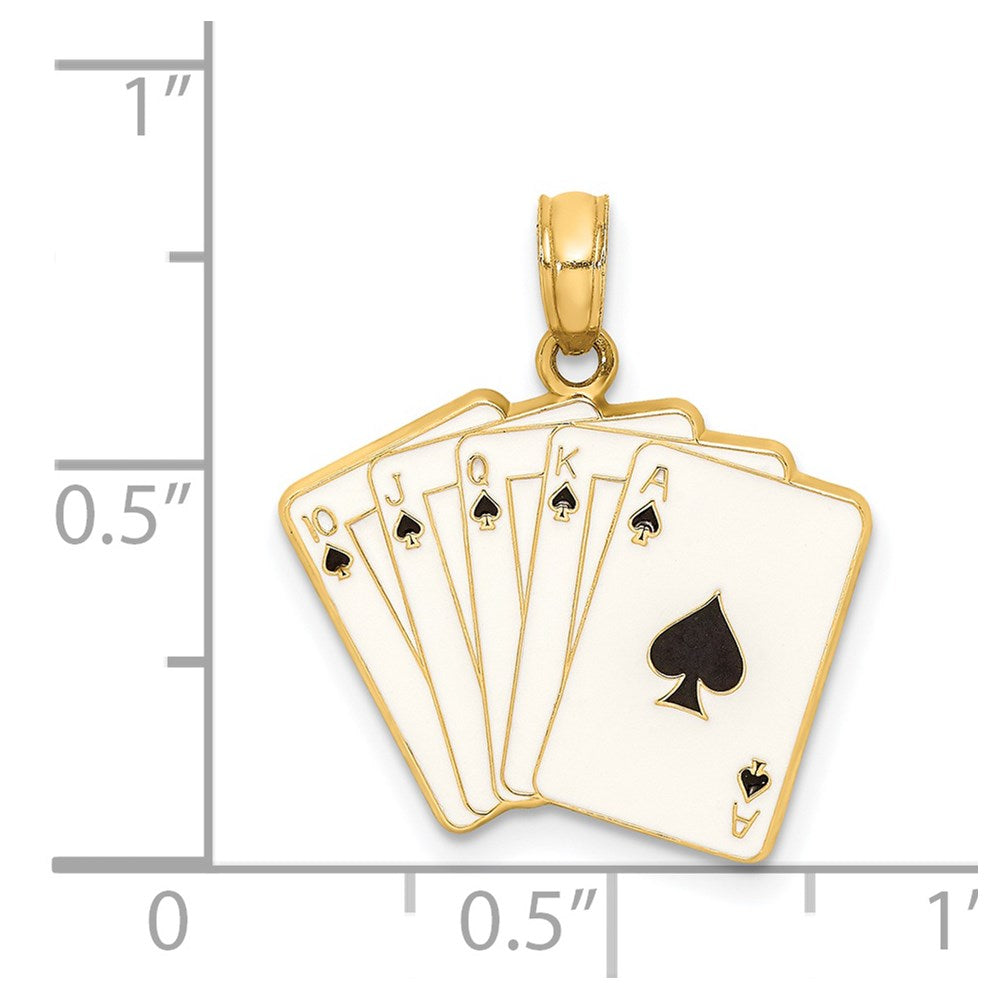 Charlie & Co Jewelry | 14k Enamel Playing Cards Royal Flush Charm - Model K6847