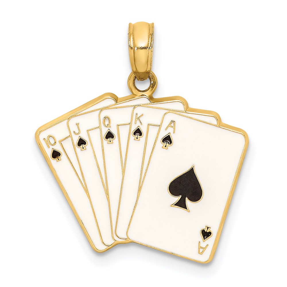 Charlie & Co Jewelry | 14k Enamel Playing Cards Royal Flush Charm - Model K6847