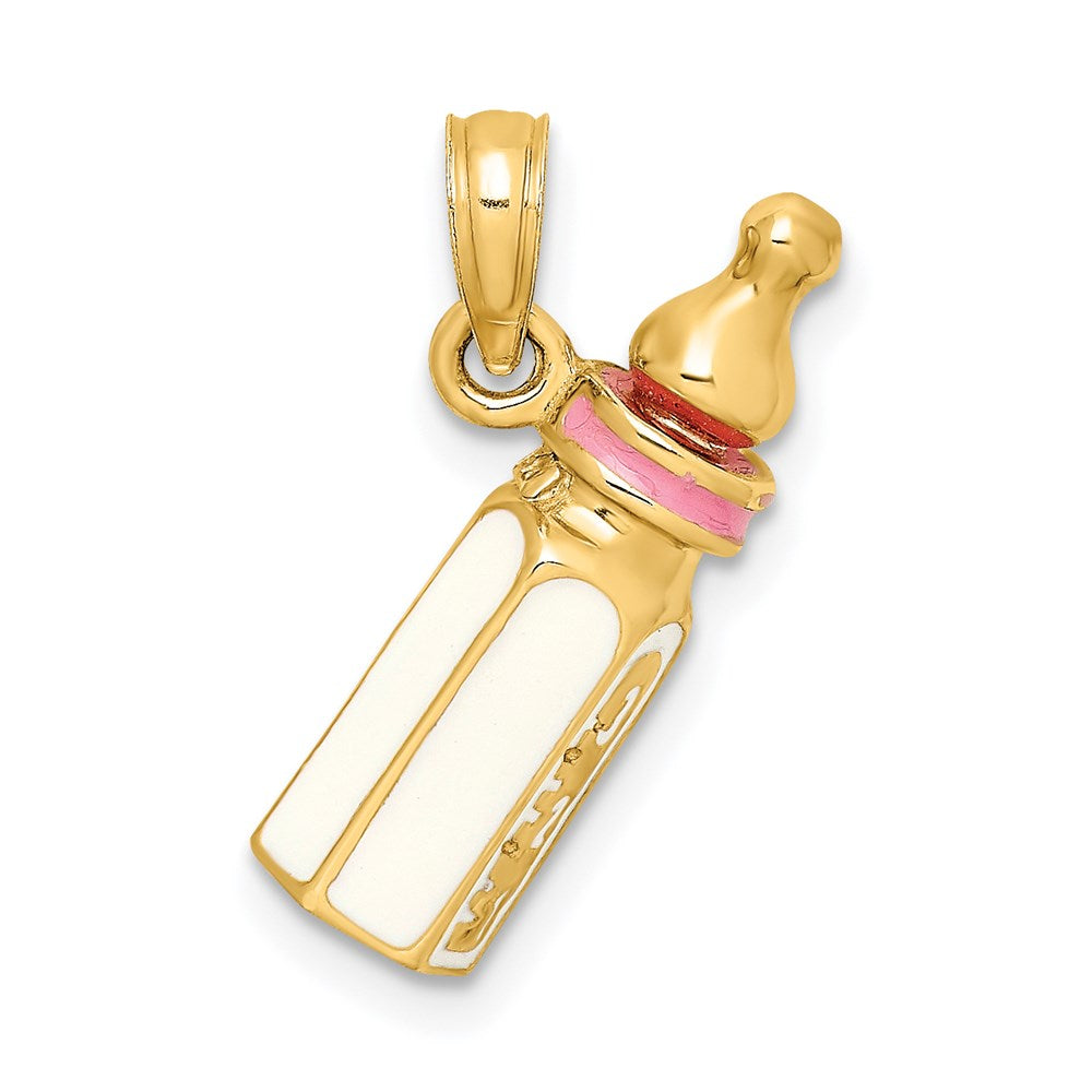 Charlie & Co Jewelry | 14k 3-d W/ Enamel Baby Bottle Charm - Model K6850