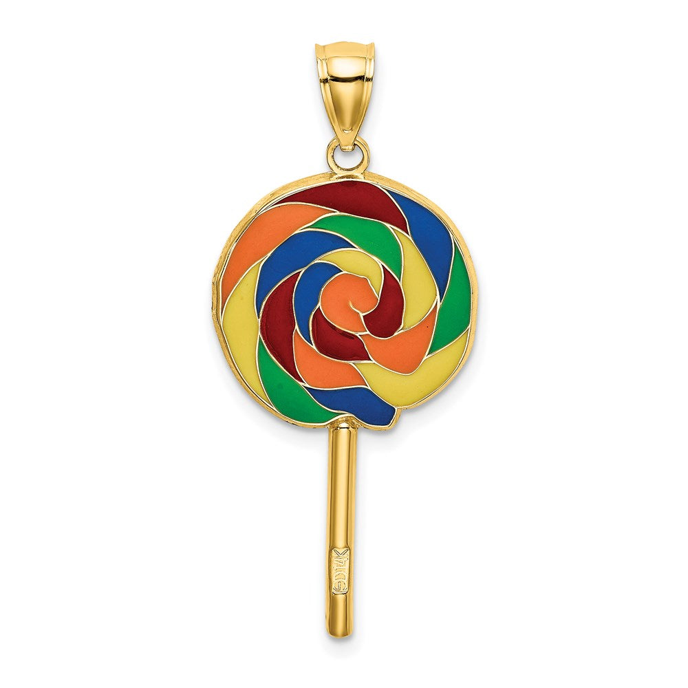 Charlie & Co Jewelry | 14k W/multi-color Enamel 3-d Lollipop Charm - Model K6882