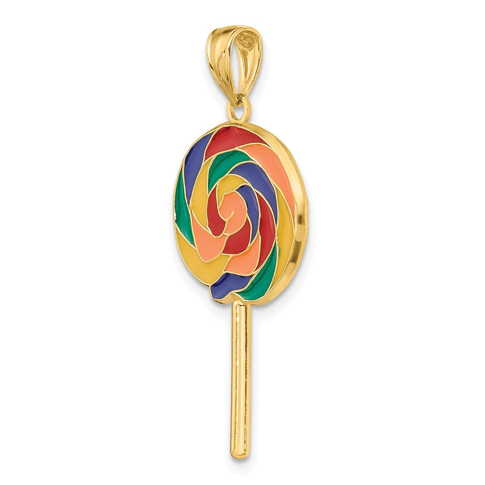 Charlie & Co Jewelry | 14k W/multi-color Enamel 3-d Lollipop Charm - Model K6882