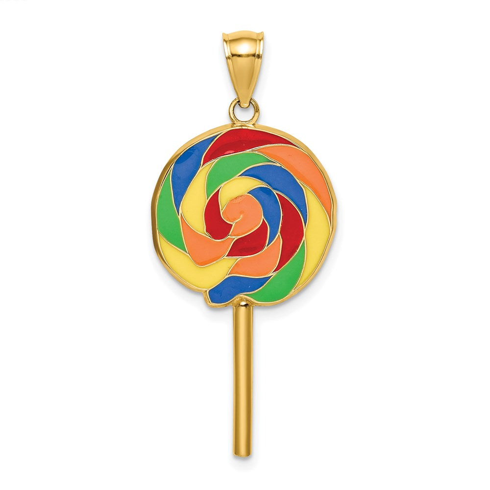 Charlie & Co Jewelry | 14k W/multi-color Enamel 3-d Lollipop Charm - Model K6882