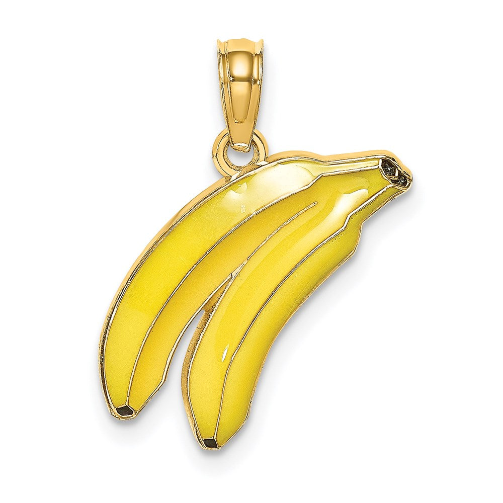 Charlie & Co Jewelry | 14k W/ Enamel 2-d Bananas Charm - Model K6908