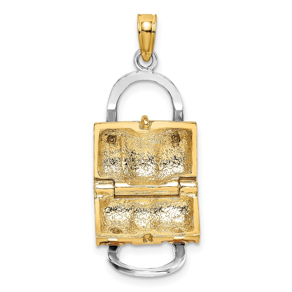 14K Gold 3D Pink Enameled Handbag Pendant - Charlie & Co. Jewelry