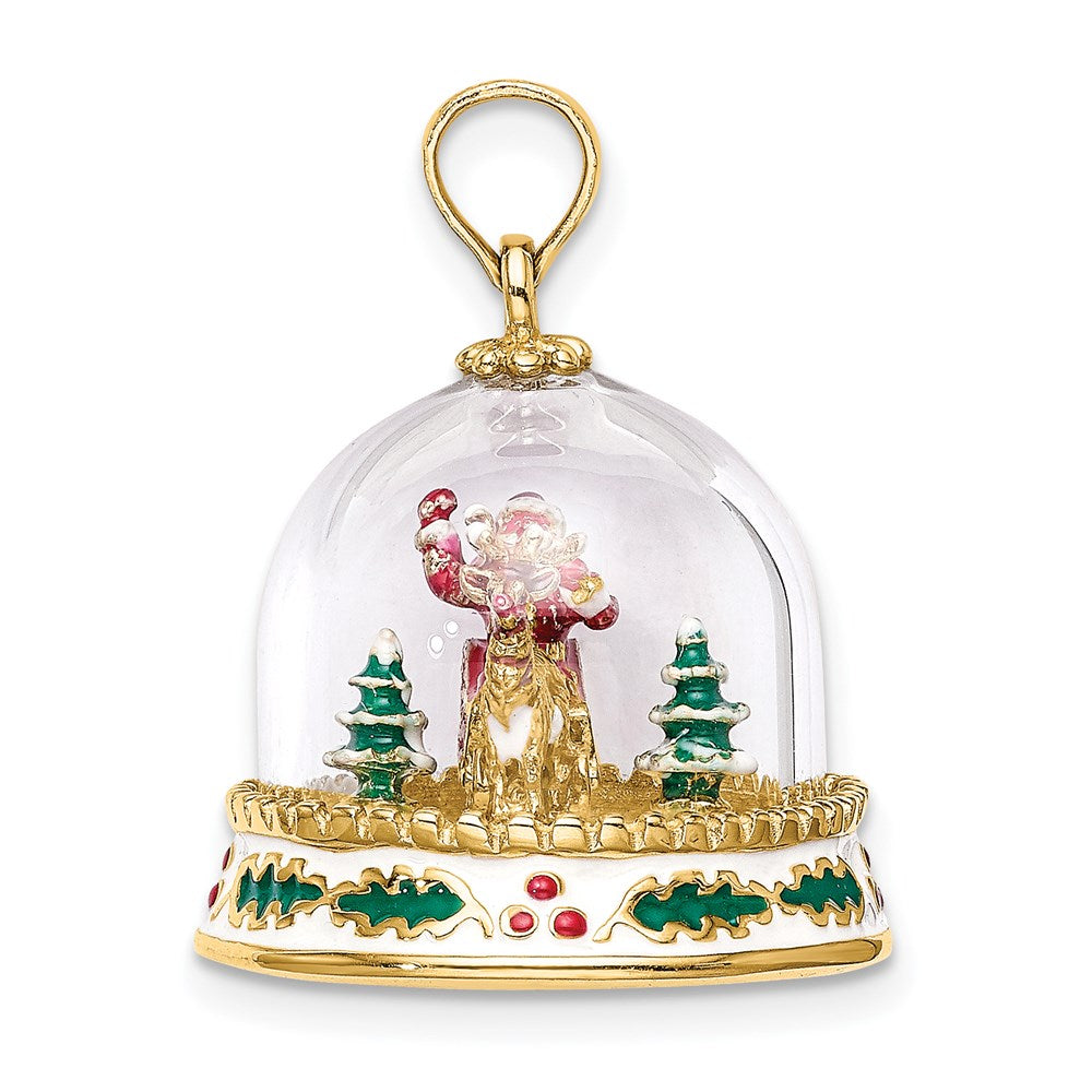 Charlie & Co Jewelry | 14k 3-d Enameled Christmas Snow Globe Charm - Model K6957