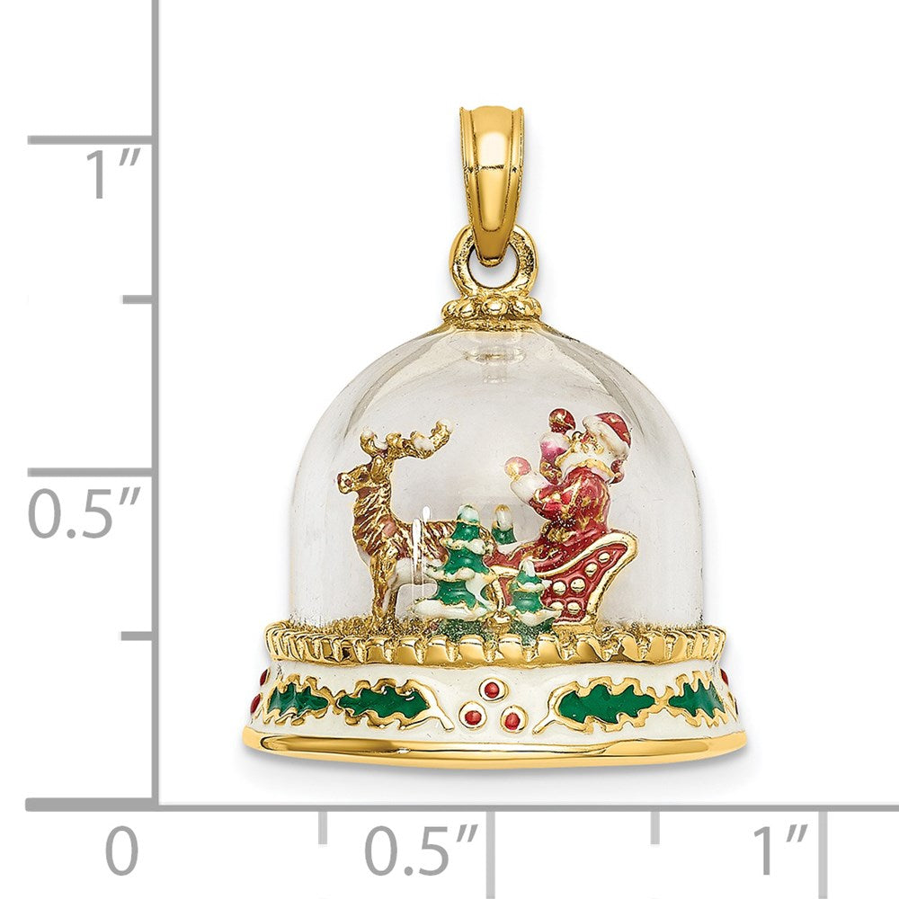Charlie & Co Jewelry | 14k 3-d Enameled Christmas Snow Globe Charm - Model K6957