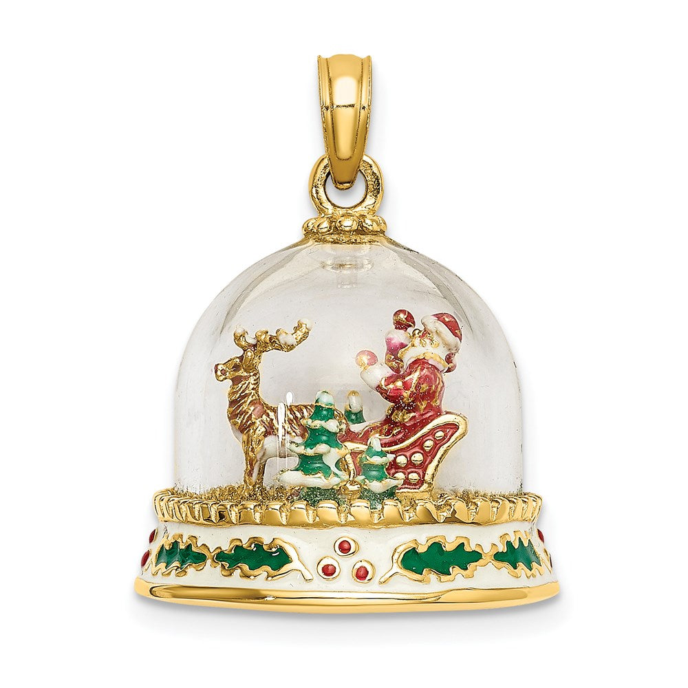 Charlie & Co Jewelry | 14k 3-d Enameled Christmas Snow Globe Charm - Model K6957