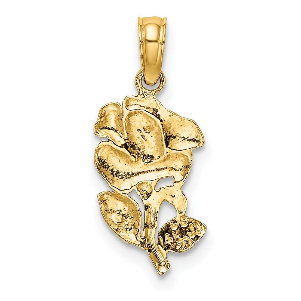 Gold Elegant Rose Charm Model-K7142 - Charlie & Co. Jewelry