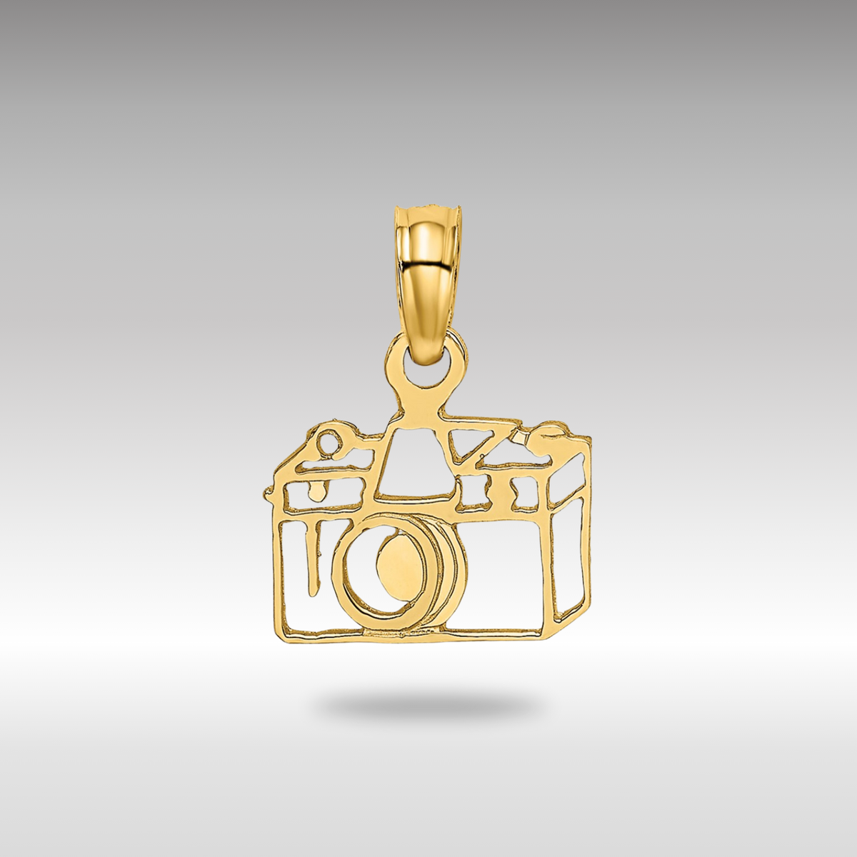 Charlie & Co. Jewelry | 14k Gold Flat Cut-Out Camera Charm | Gold