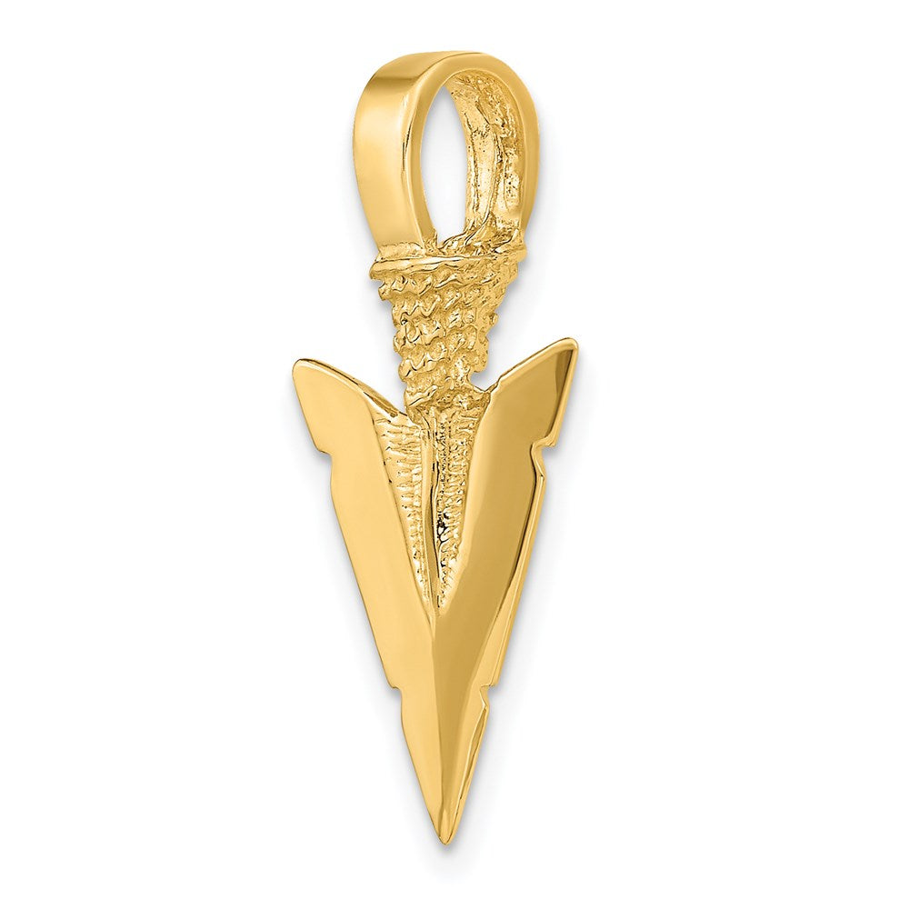 Gold 3D Arrowhead Charm Pendant Model-K7165 - Charlie & Co. Jewelry