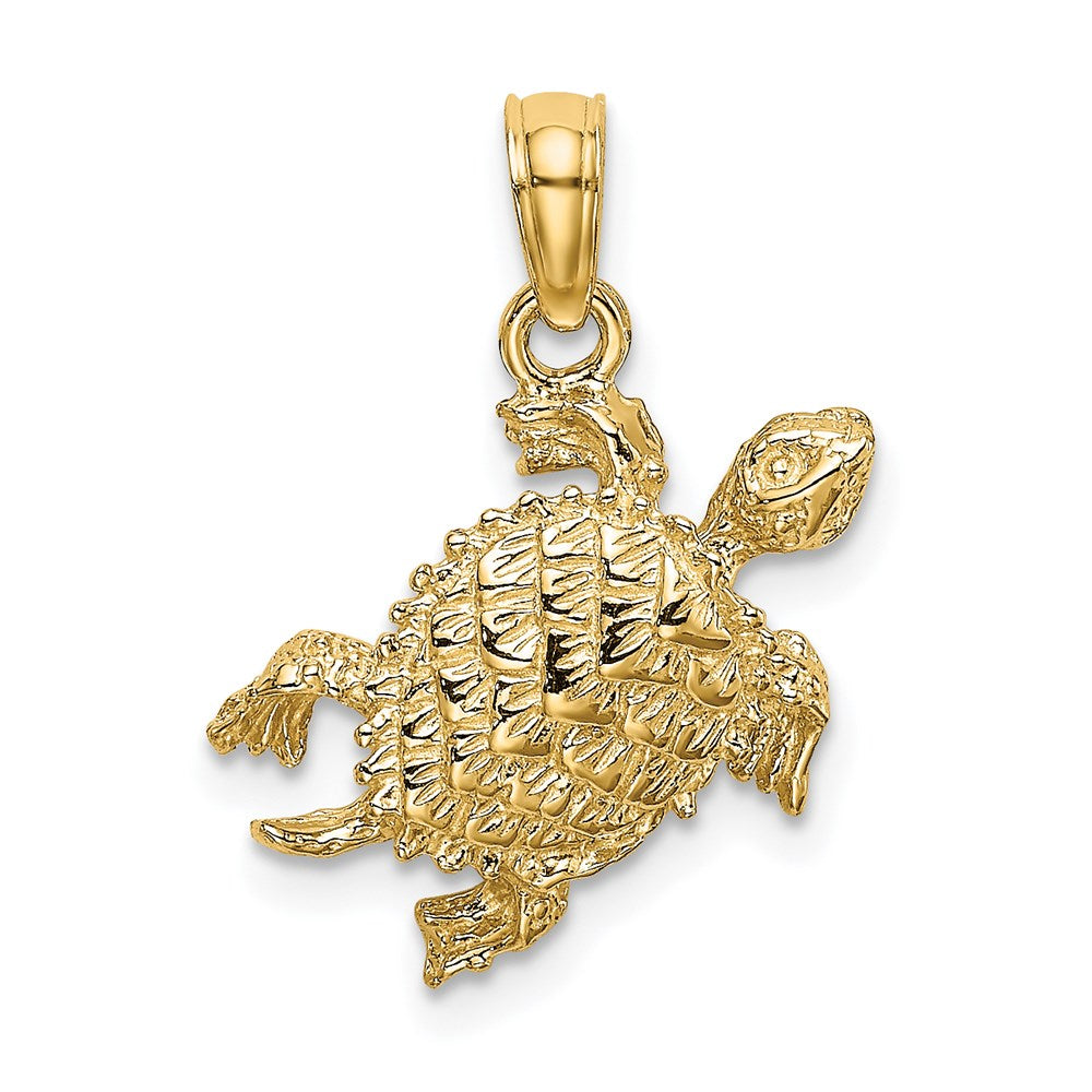 Charlie & Co Jewelry | 14k Sea Turtle With Tail Charm - Model K7647