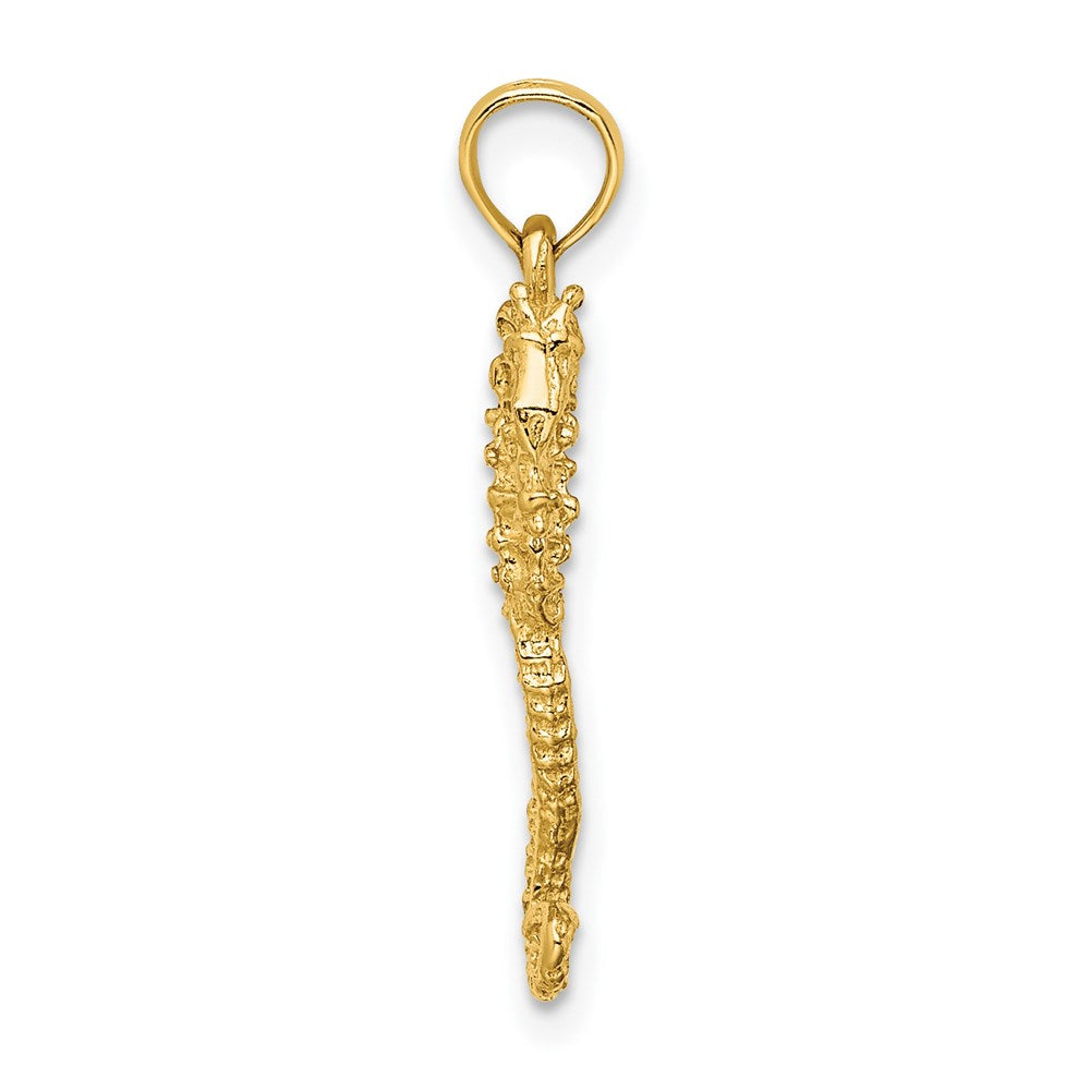 Charlie & Co Jewelry | 14k 3-d Textured Seahorse With Tail Charm - Model K7659