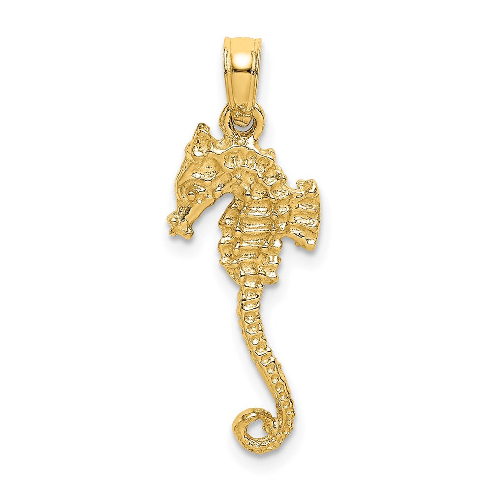Charlie & Co Jewelry | 14k 3-d Textured Seahorse With Tail Charm - Model K7659
