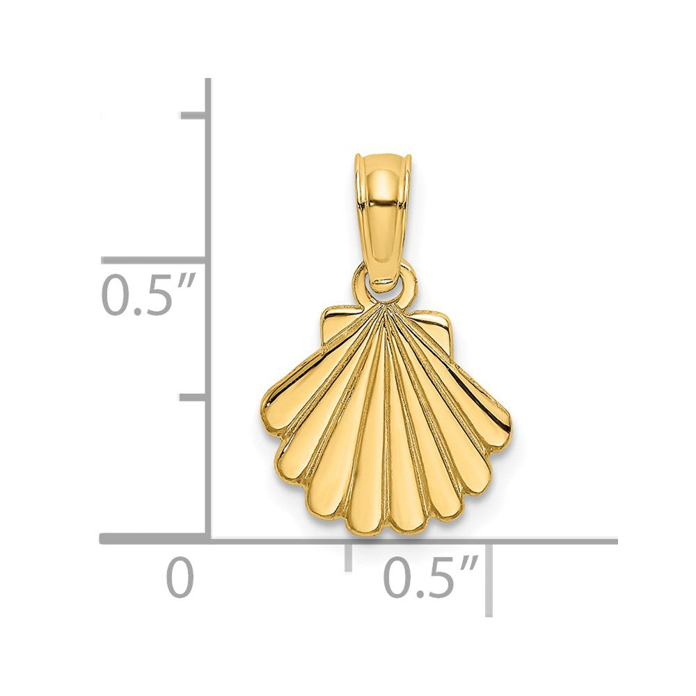 Charlie & Co Jewelry | 14k Polished And Engraved Shell Charm - Model K7665